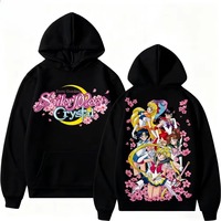 MINISO Sailor Moon Hoodie Men Women Autumn Winter Anime Printed Sweat-shirt Harajuku Y2k Loose Casual Pullover Coat Comfortable