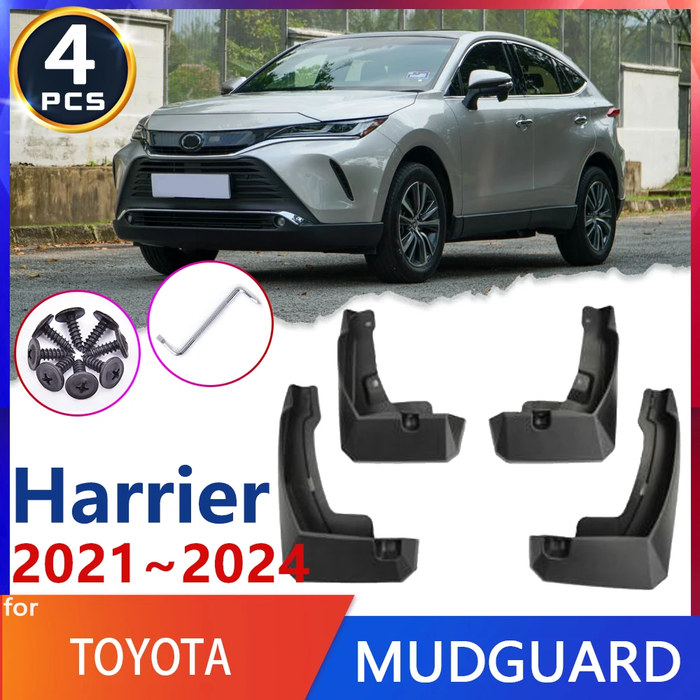 For Toyota Harrier XU80 MK4 4th 4Gen 4rd 2021~2024 2022 2023 Car Fender Mud Flap Mudguards Mudflaps Splash Guards Goods Parts