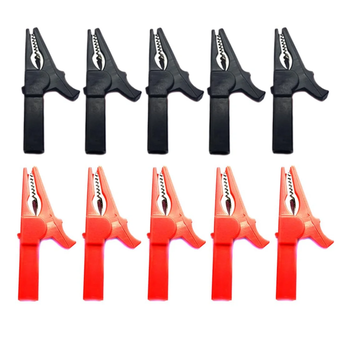 New 10Pack Alligator Clips 1000V 32A Heavy Duty Full Insulated Automotive Car Battery Alligator Clips Electrical Test Clips