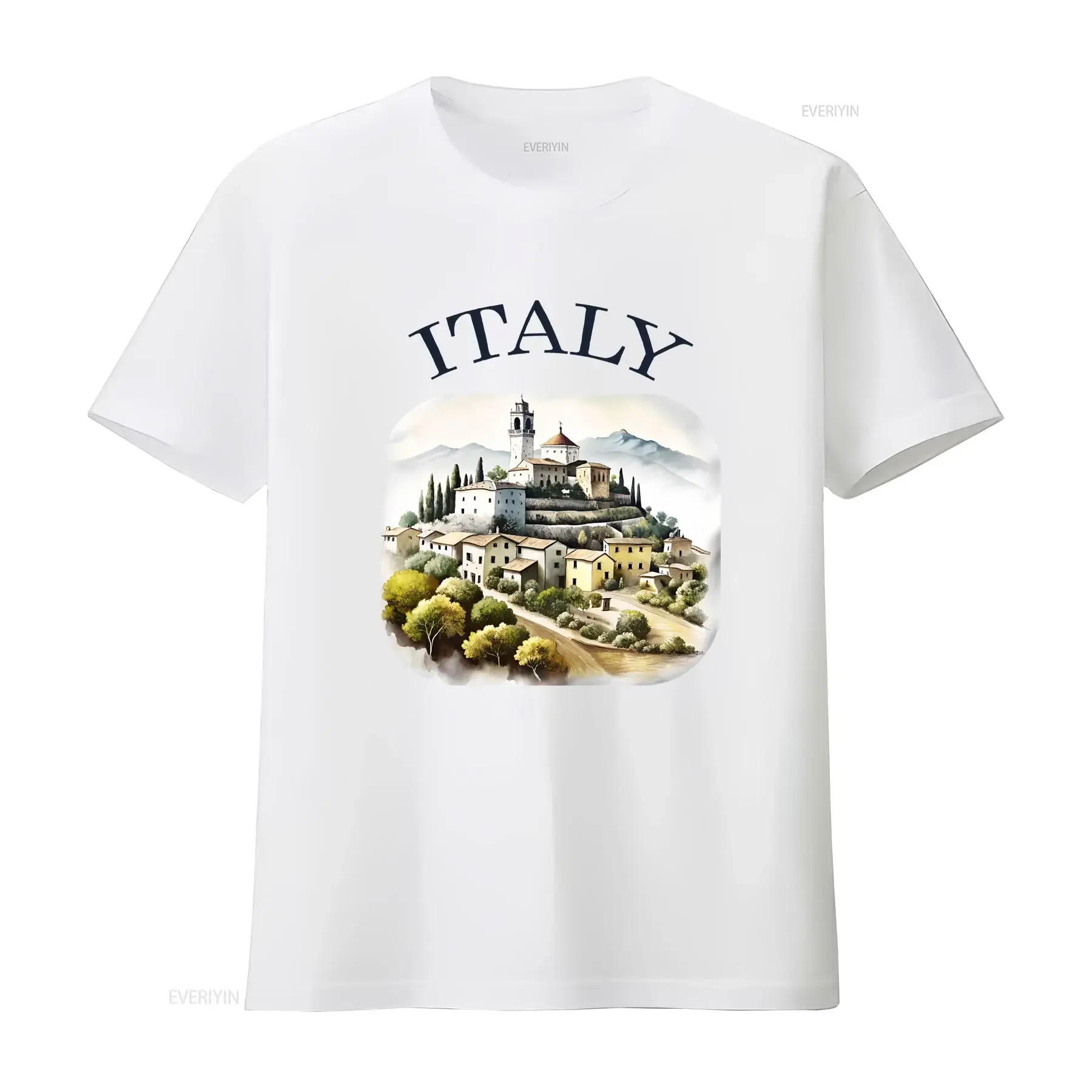 

Italy T Shirt Travel Vintage Italian countryside Vacation vintage Washed Comfortable Top For Everyday Wear Breathable