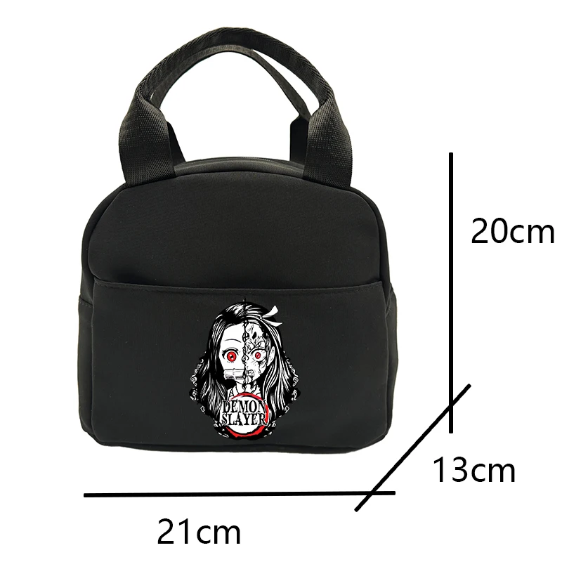 Anime Demon Slayer student Insulated Lunch Bag Teenager Lunch Handbag Bento Pack Meal Pack Ice Pack Aluminum Foil Rice Bag