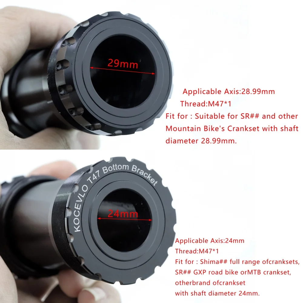 

NYZXKJ Mountain Bike T47 Threaded DUB Shaft Inner Diameter 47mm/68-86.5 mm For 24/28.99 mm