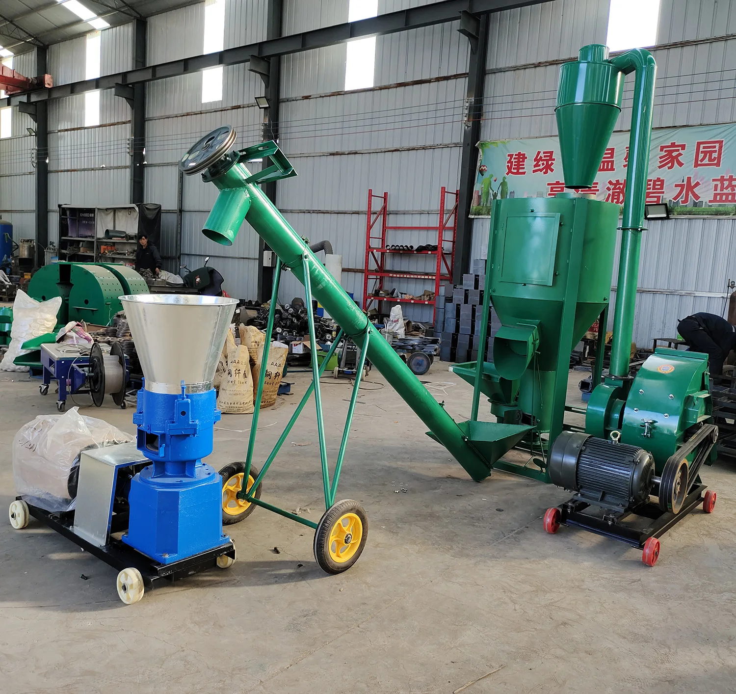 Vansen poultry animal cattle chicken duck  goose feed pellet making machine feed processing machinery for manufacturing plant