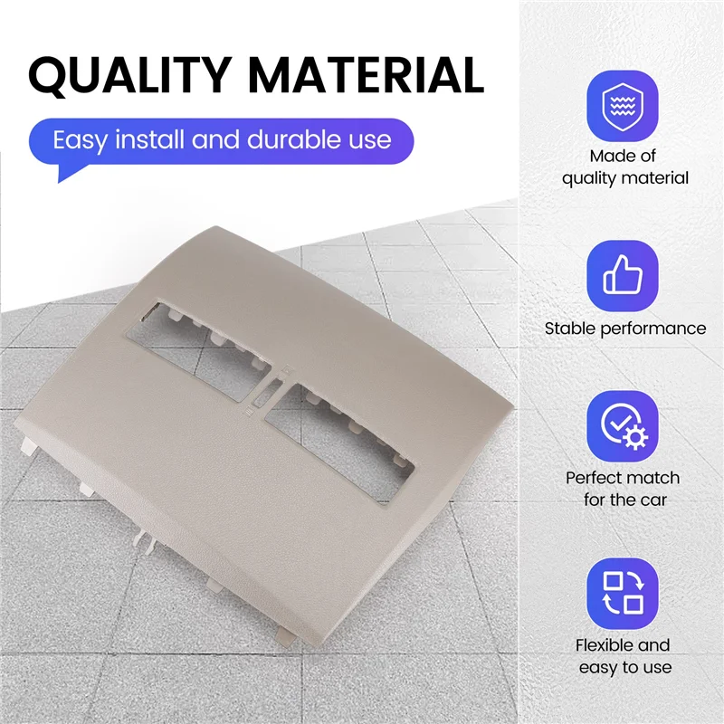 

AS-Car Front Dashboard Top Air Vent Trim Bezel Cover 68414-ED50C 68414-ED50D For Nissan Versa 2007-2012 A/C Vent Cover