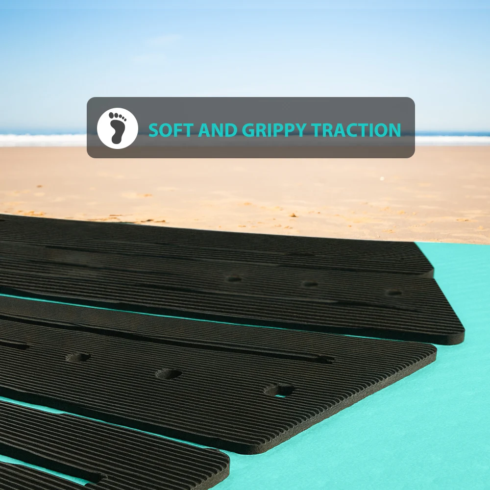 SUP Board Surfboard Traction Pad EVA SUP Deck Pads Surf Pad Anti-slip Corrosion Resistant Adhesive Grips Surfboard Foot Tail Pad