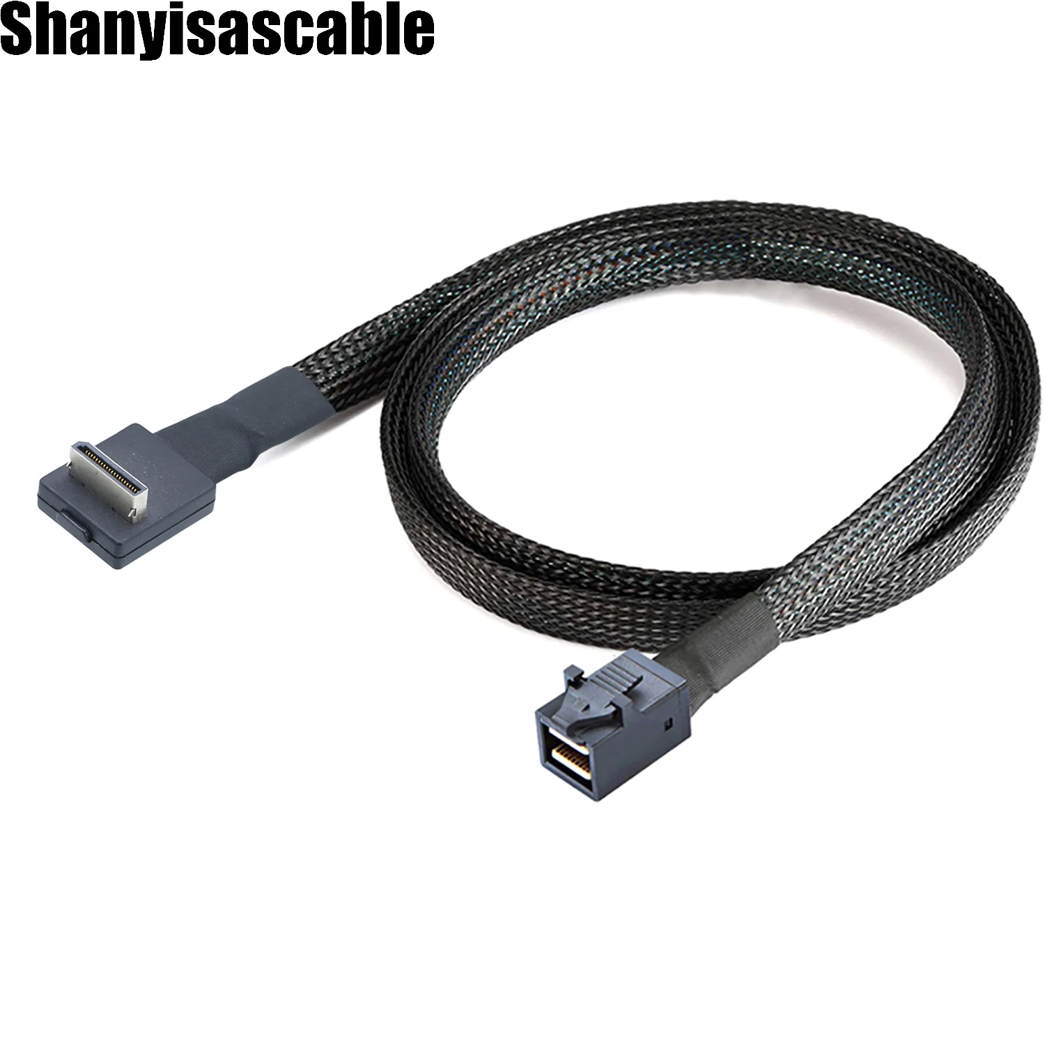 OcuLink PCIE SFF-8611 4i 42Pin 90 degree to HD MINI SAS SFF-8643 For SSD Data Active Cable