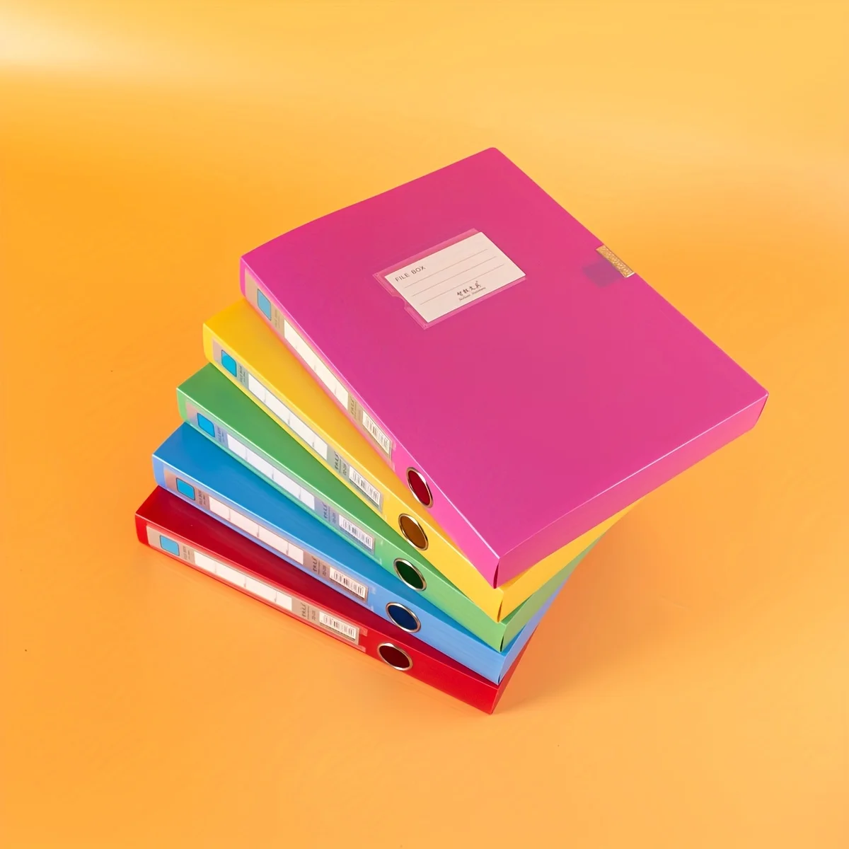10개 A4 컬러 파일 박스 - 계약서, 회계 영수증 및 사무용품을 위한 내구성이 뛰어난 두꺼운 플라스틱 문서 정리함