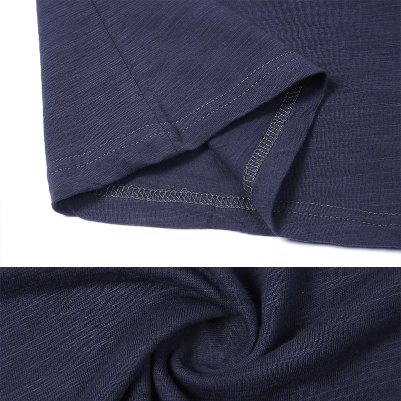 Men 100% Cotton T Shirt Casual Soft Fitness Tops Summer Thin Tee Home Clothing V-Neck Short Sleeve Black White T-Shirt for Men image 5