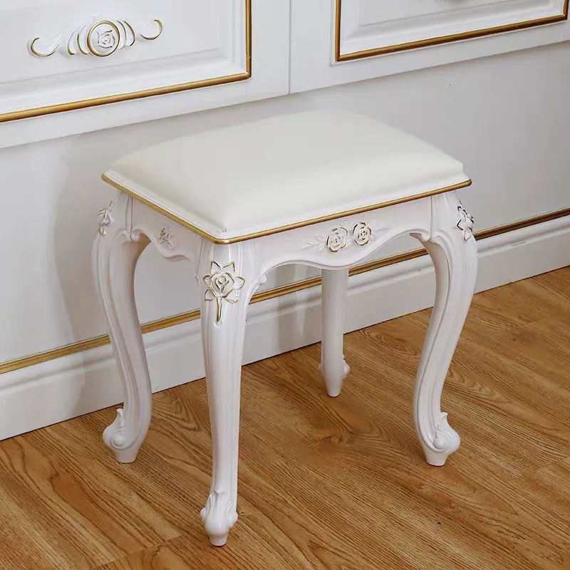 

Dresser Stool Living Room Coffee Table Stool Manicure Stool French Round Ottomans Bedroom Shoe Changing Ottomans Square Ottomans