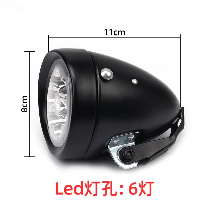G90 Retro Vintage Bicycle Bike Front Light Cycling 6 LED Headlight Mountain Bike Head Fog Lamp With Bracket