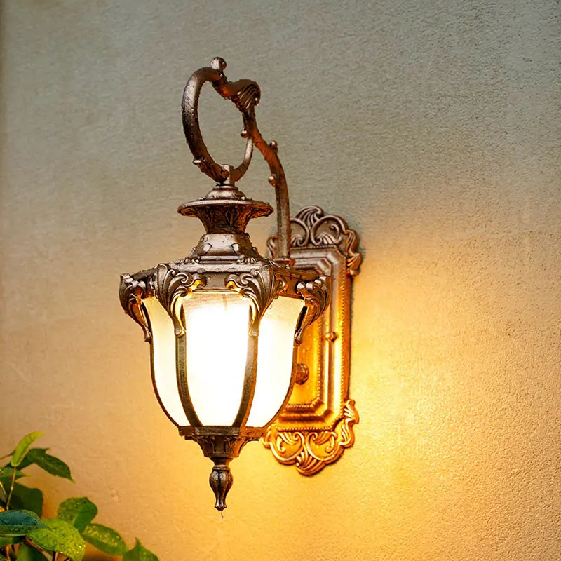 

European Style Outdoor Light Waterproof Retro Outdoor Balcony Living Room Corridor Wall Light