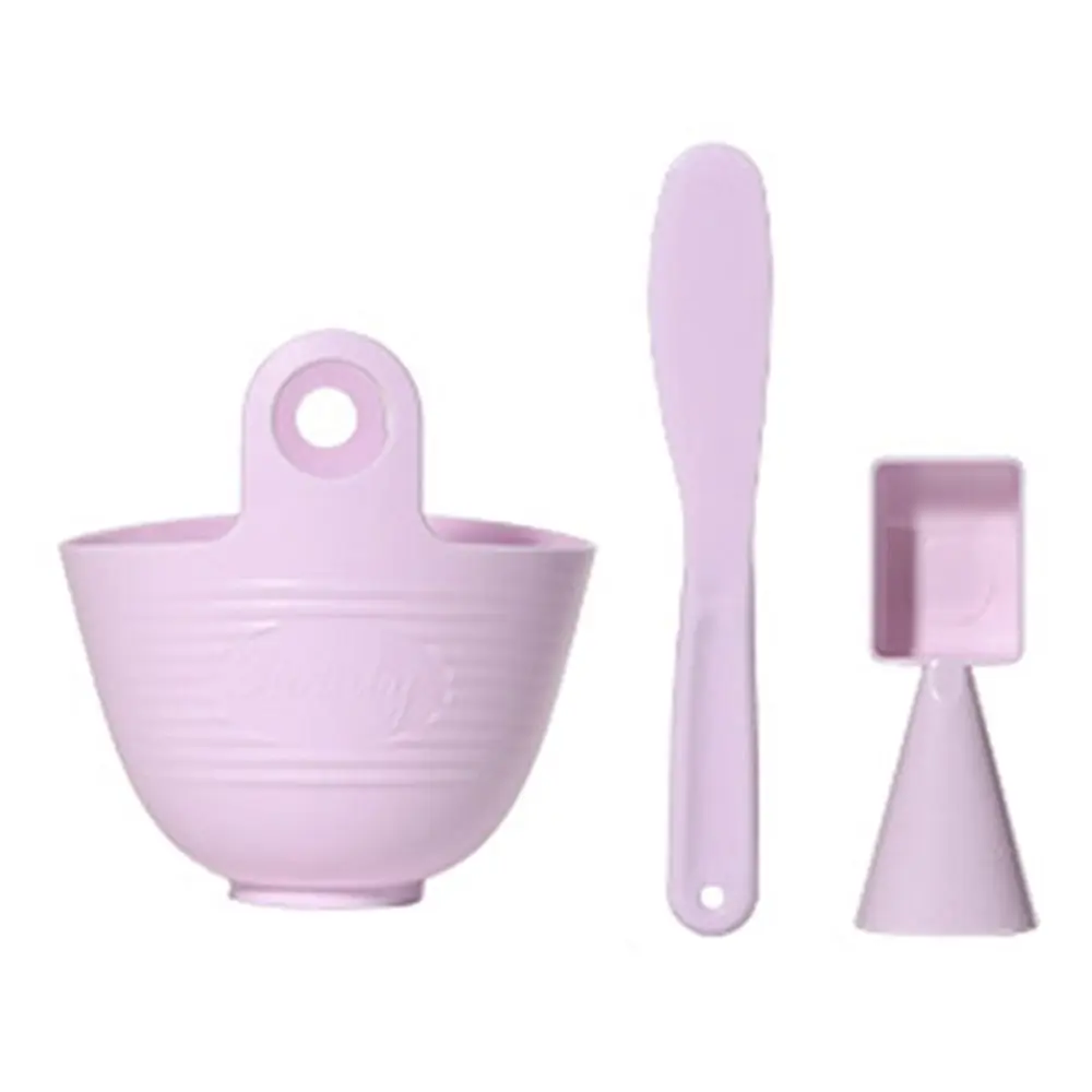 3/4 pezzi maschera per il viso in silicone ciotola di miscelazione set cura del viso kit di strumenti maschera per il viso fai da te maschera morbida portatile ciotola pennelli accessori per il trucco