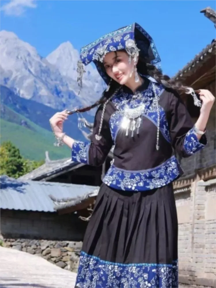 Neues ethnisches Kostüm und Kleidung für exotische Reisefotografie-Set für Mädchen