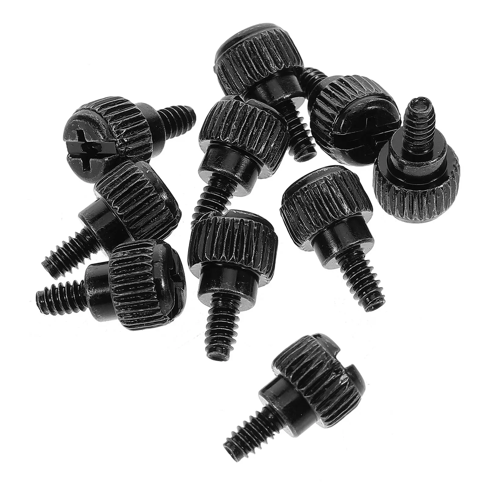 

10PCS Computer Case Carbon Steel Knurled Thumb Screws Round Head Electrical Motherboard Stud Replacement Durable Stable