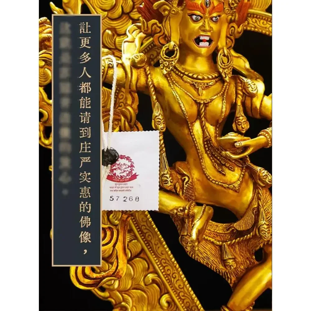 36cm Copper gilding carving Vajravarahi Dorje Phakmo buddha statue Tibet Vajrayogini Dorje Phagmo sculpture Large size