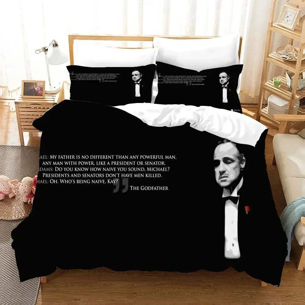 3D Print Godfather Bedding Set Duvet Cover Bed Set Quilt Cover Pillowcase Comforter king Queen Size Boys Adult Bedding Set