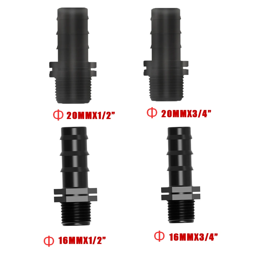 

20 Pcs Sprinkler Irrigation16MM/20MM Barb Connect Water Hose connectors Pipe Joiner Drip System For 1/2" 3/4" Hose