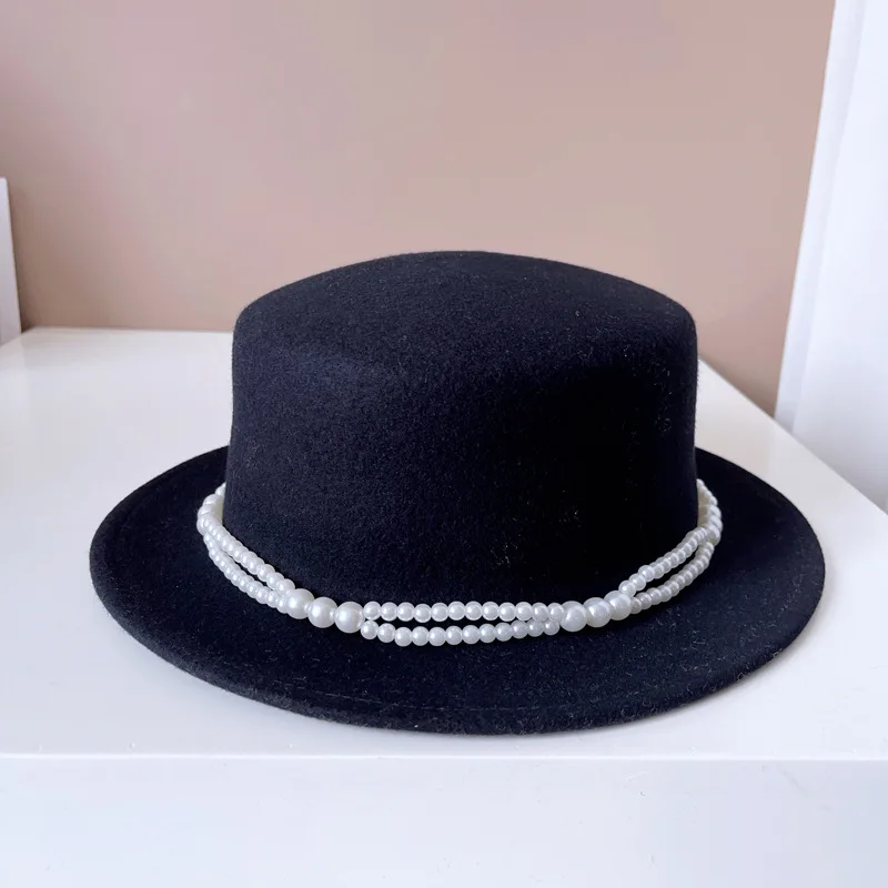 hats for women british cup hat pearl hats for women for the sun Caps Women's luxury elegant wool free shipping fedora new 2023