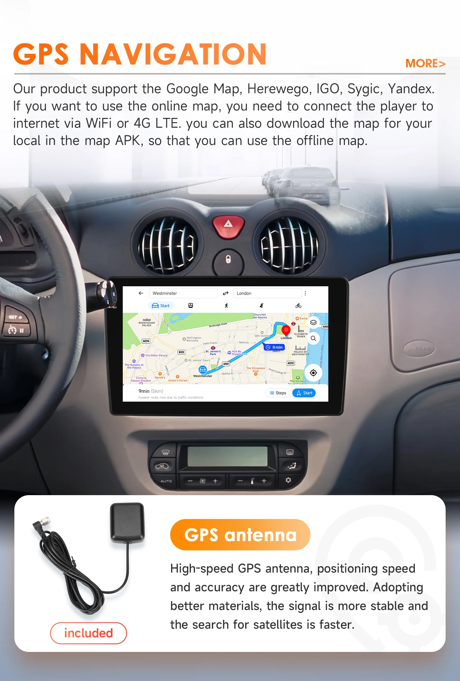 Hizpo Android 14 Auto-Multimedia-Player für Citroen C2 C3 2001 2002 2003–2010 AI Carplay GPS 4G DSP von Qualcomm Snapdragon 6115 – Detail 31