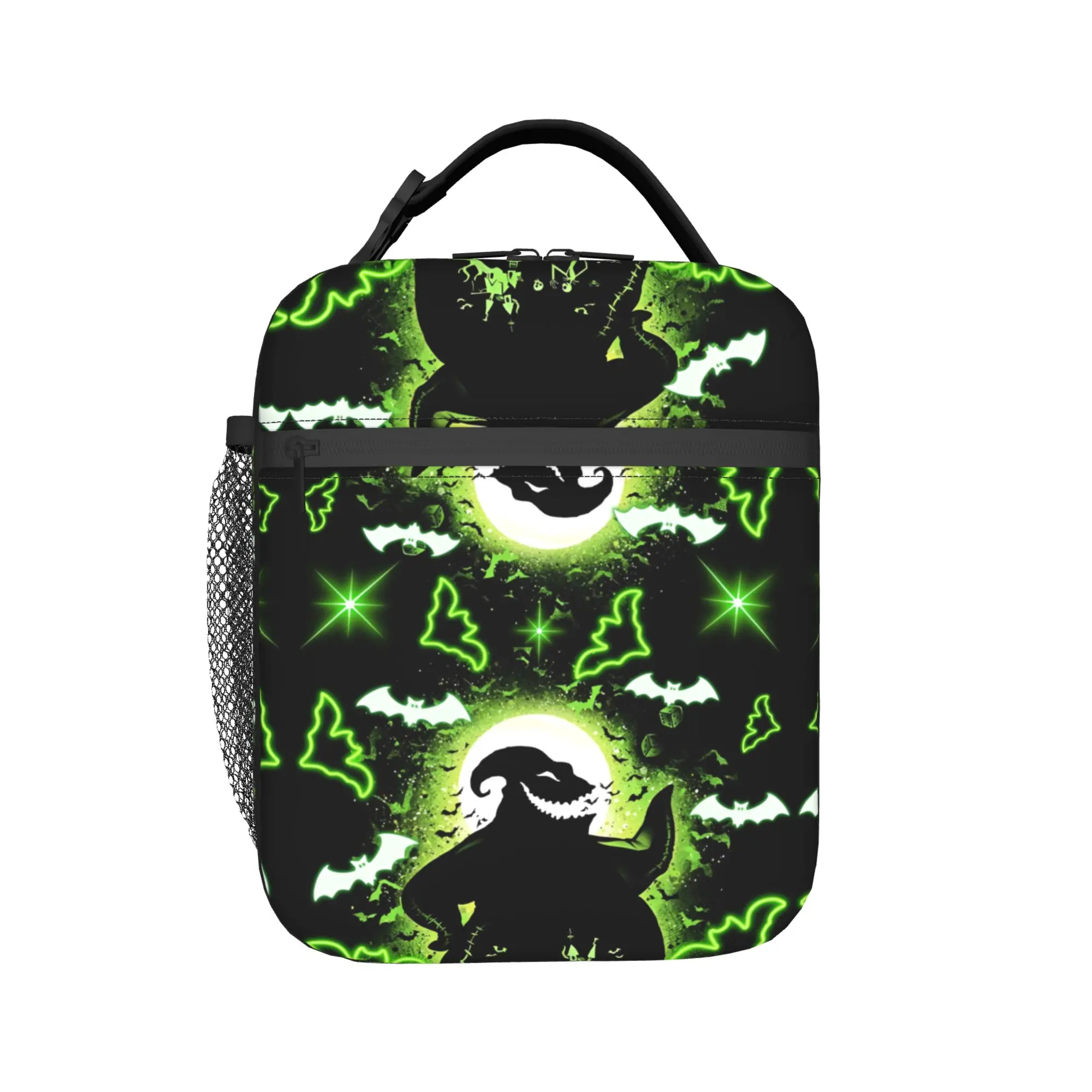 Custom Skellingtones Skull Isolierte Lunchtaschen für Picknicks im Freien, Oogie Boogie, auslaufsichere Kühlbox, Thermo-Bento-Box, Unisex