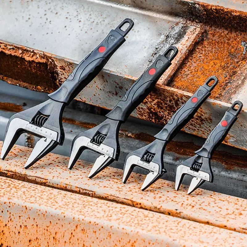 Ângulo Ajustável Slide Wrench Forma Crescente Universal Sink Tools Shifter Spanner Boca Larga Forjada Acessório Doméstico