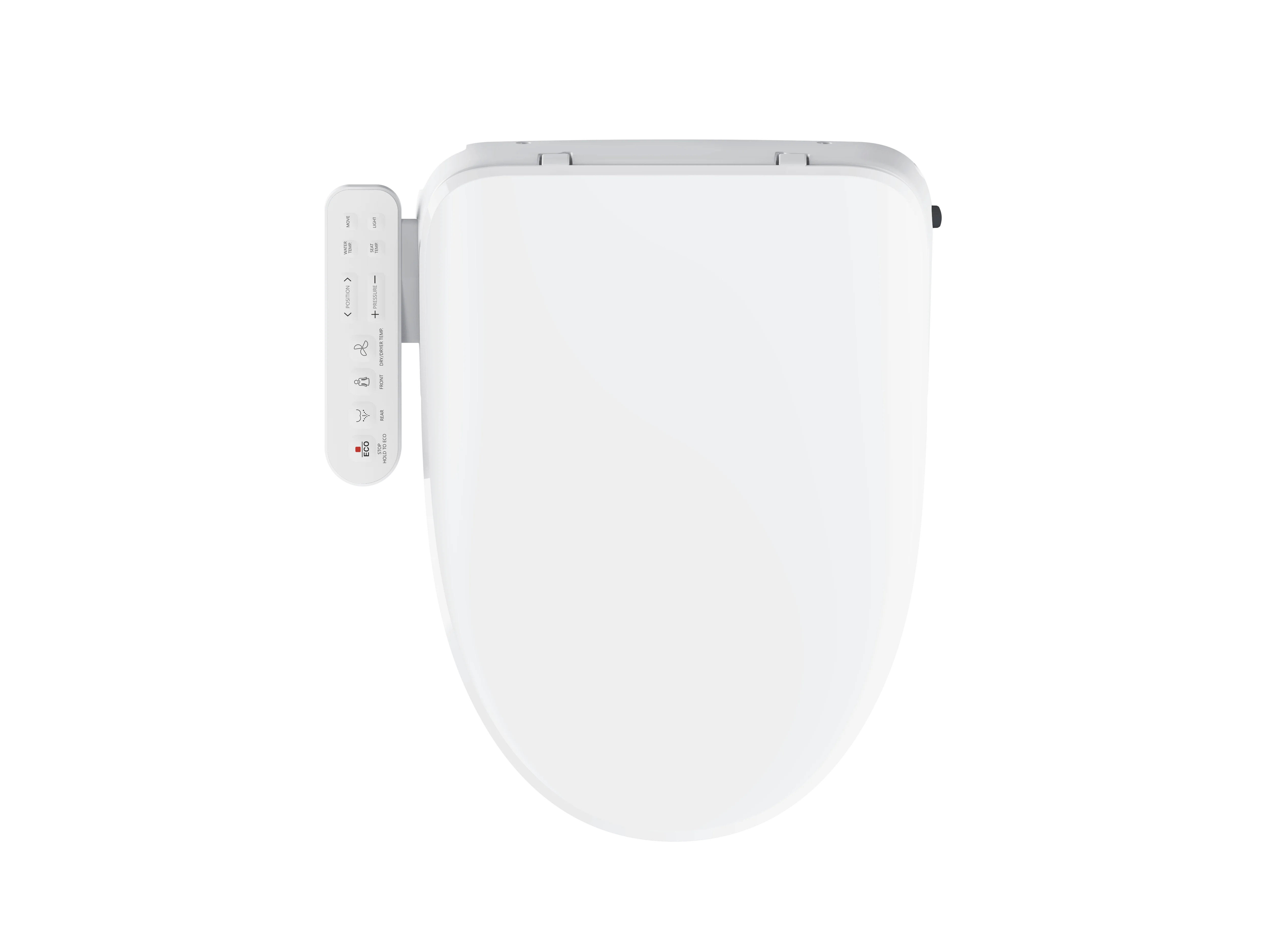 Aquatiz Elongated Smart Toilet Seat, Electronic Heated Toilet Seat, Self-Cleaning Nozzle, Temperature Controlled Wash, Air Dryer