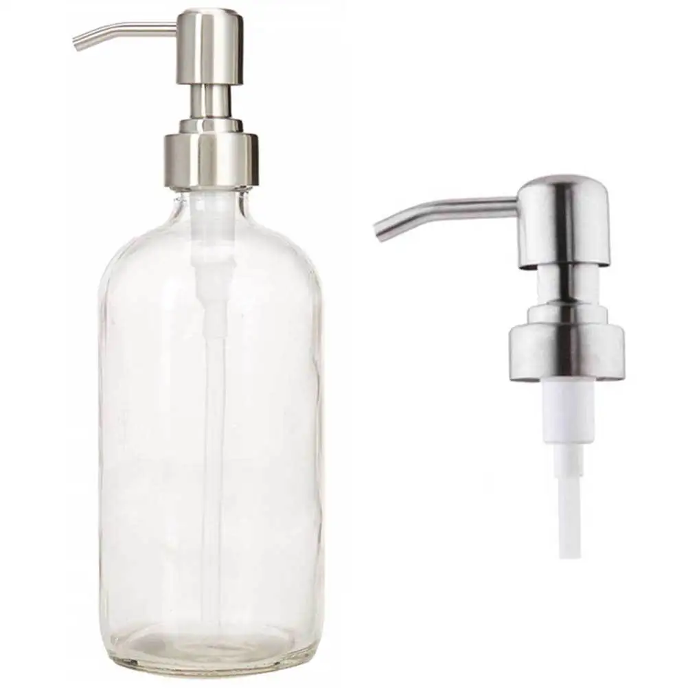 

4pcs Stainless Steel Soap Dispenser Lids 28# Pump Replacement For Lotion Bottle Rustproof Press Head Bathroom Accessories