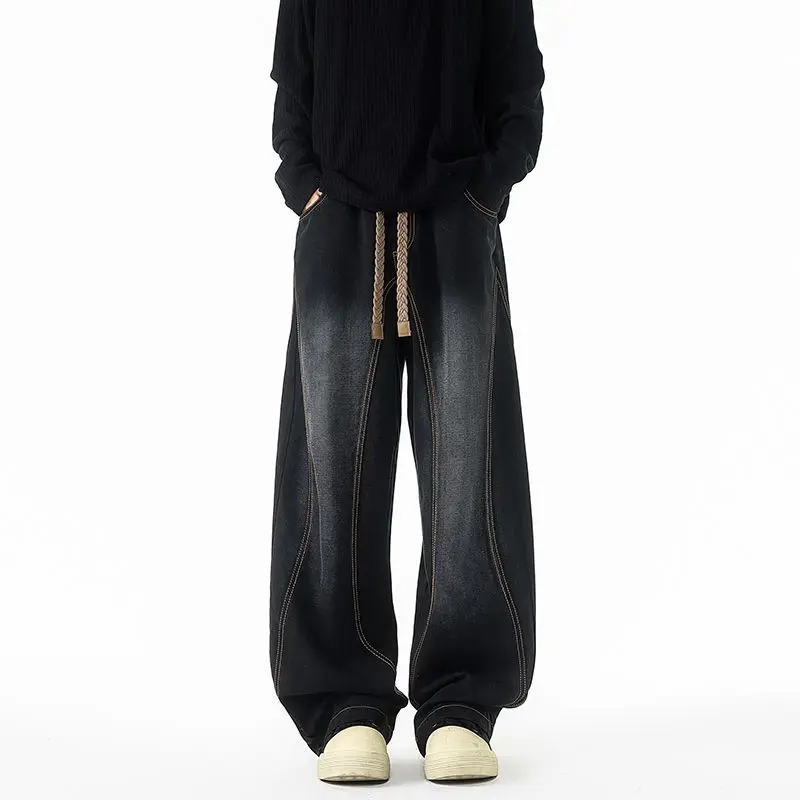 

Large Size Jeans for Men, Loose and Stylish Casual Straight Leg Wide Leg Pants