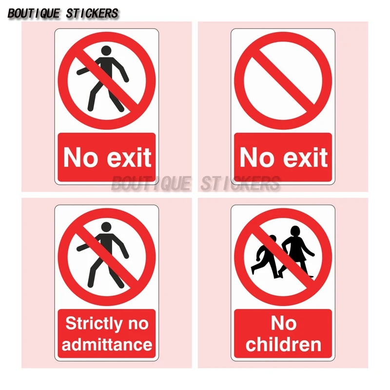 

Strictly No Admittance Exit Children Exit Signs (Man) Signs Warning & Safety Signs Waterproof PVC sticker
