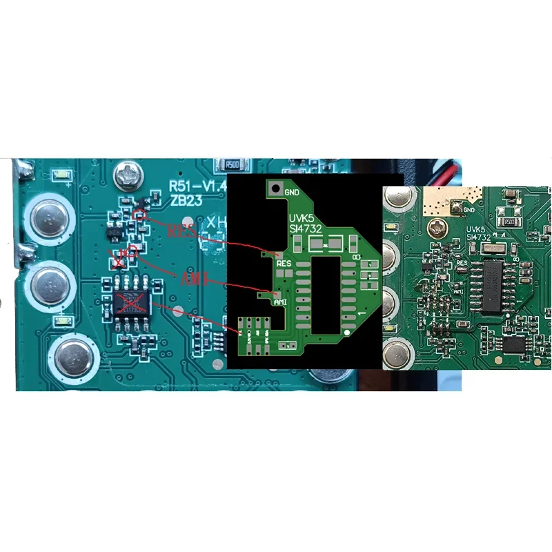 LUSYA SI4732 chip and crystal oscillator component modification module for Quansheng UV-K5 UV-K6