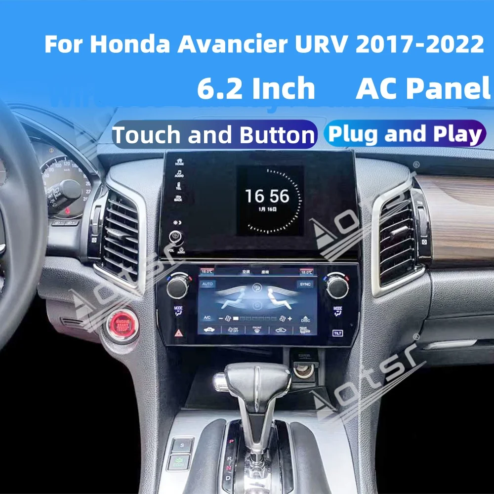 For Honda Avancier URV 2017 2018 2019 2020 2022 Air Conditioning Climate Board Voice Control LCD Touch climate Control Screen