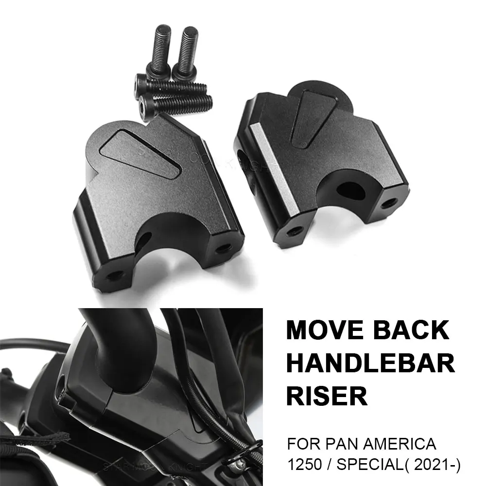 Motorcycle Accessories Handle Bar Risers For RA1250 PA1250 Pan America 1250 S Special 2021- Riser Clamp Extend Adapter Mount