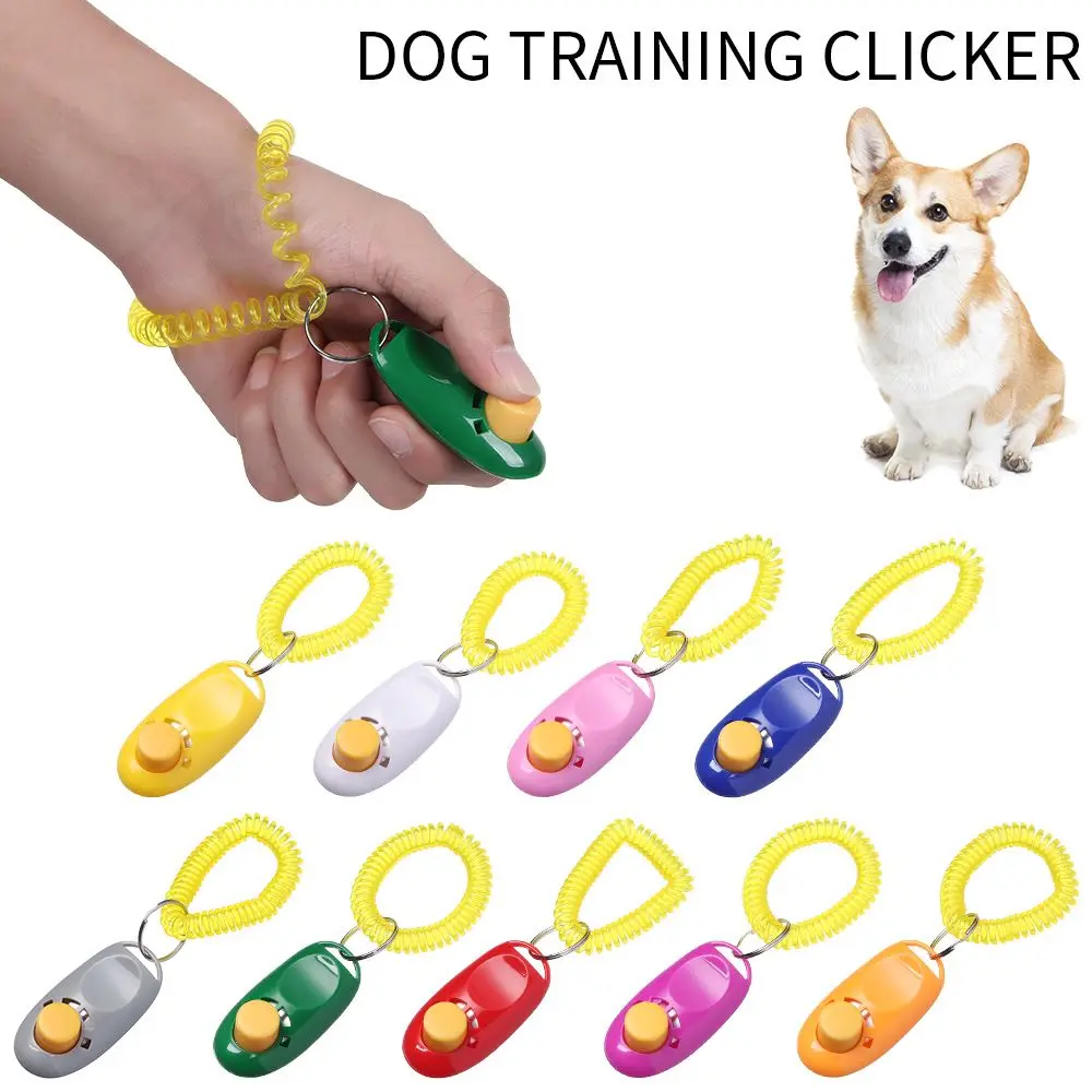 Dog Training Clicker Dog Clicker Adjustable Sound Key Chain and Wrist Strap Dog Accessories Pet Dog Supplies