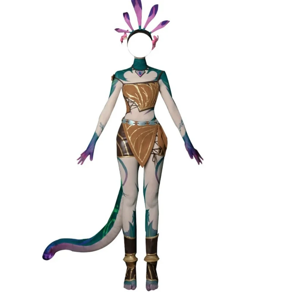 COWOWO LOL Neeko أزياء النساء التأثيرية كوس لعبة أنيمي زي حفلة الهالوين لعب دور الملابس الملابس #5