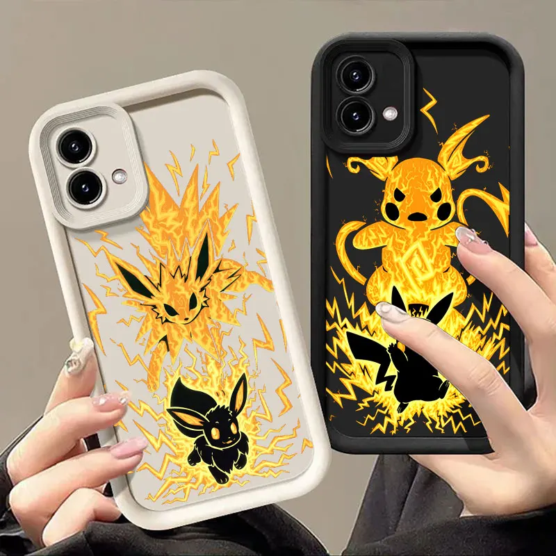 

Eevee Pokemons Pikachu Anime Phone Case For Motorola Moto Edge 60 50 Fusion 40 NEO G85 G84 G75 G54 G53 G35 G34 G22 G15 G14 Cover