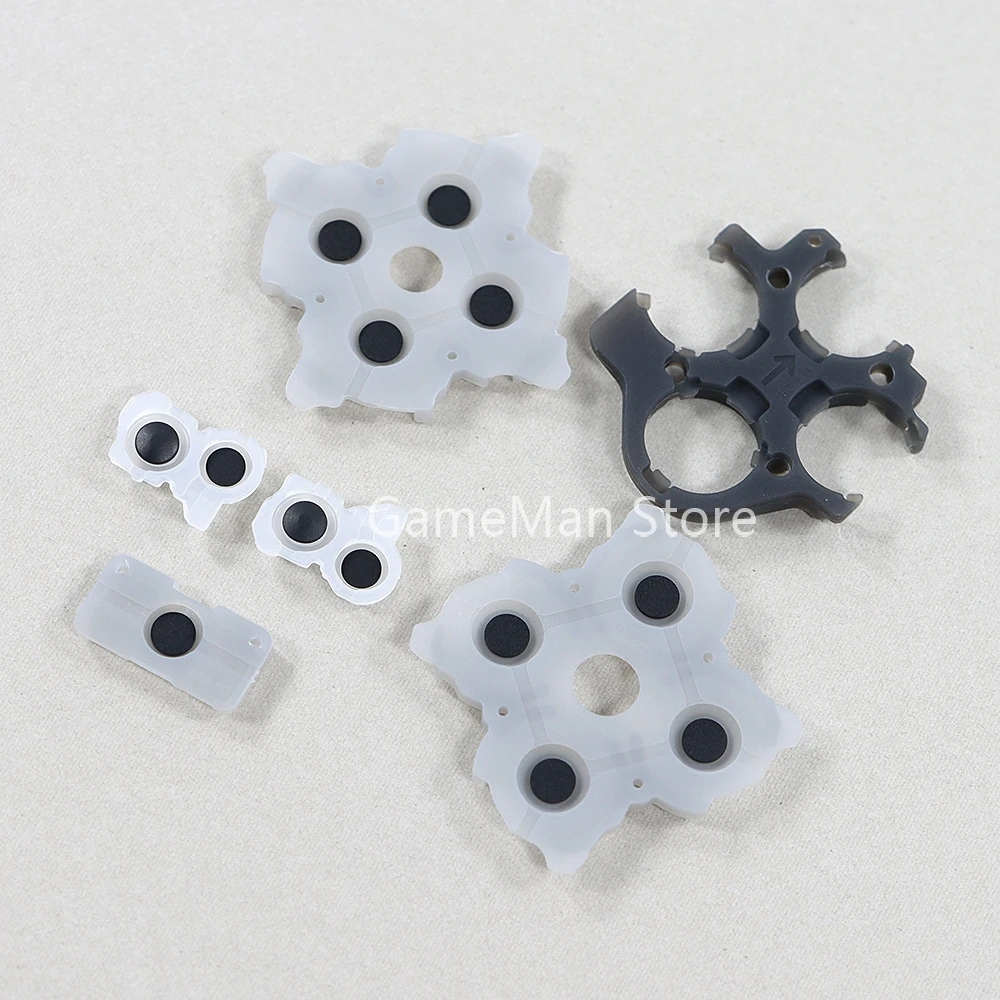 2 juegos de almohadillas de goma conductoras de silicona, botones de silicona, almohadilla D de goma para controlador Playstation 5 PS5 V1 V2 V3