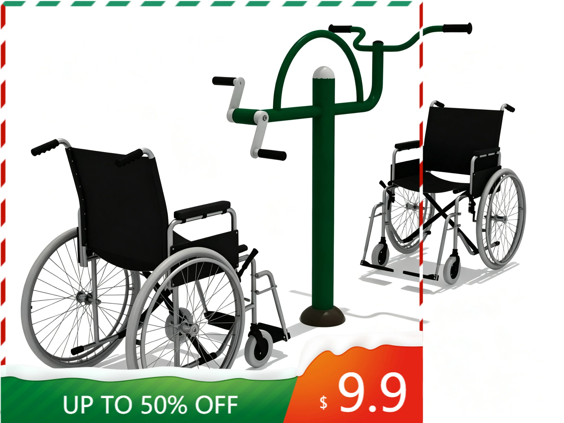 Public Park Outdoor Fitness Machine Galvanized‑Steel for Disabled Upper‑Body Daily Body Exercise