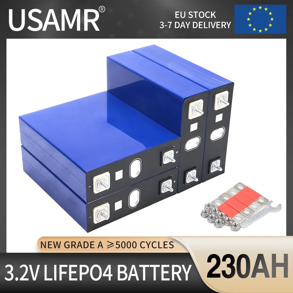 

Fast Delivery 3.2V 230Ah LiFePO4 Lithium Iron Phosphate Battery Pack Can be Combined into 12V 24V 36V 48V Rechargeable Battery