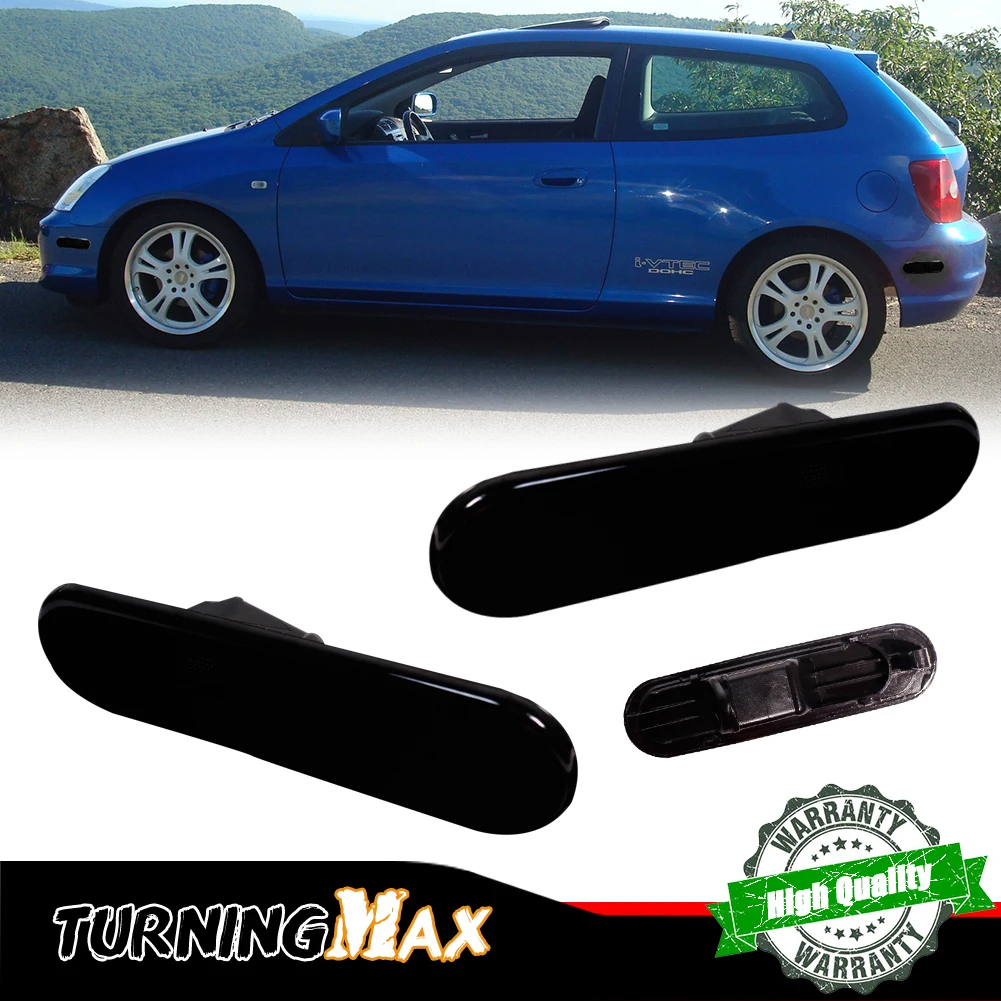 

Car Front & Rear Bumper Side Marker Light /Fender Flare Lamp Shell Housings For 2002-2005 Honda Civic Si EP3 3 Door