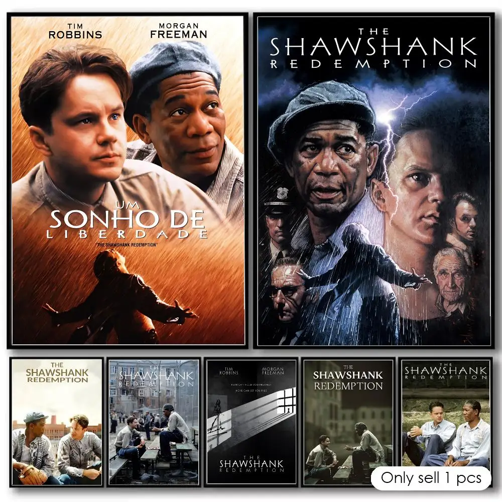 Movie T-The Shawshank Redemption Painting Calligraphy Cotton Canvas Wall Art Poster Quality Decor Painting for Home Decor