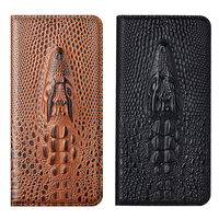 Genuine Leather Flip Phone Case For Asus Zenfone Live ZB501KL L1 ZA550KL 4 Selfie Pro ZD552KL ZD553KL Cover Case Crocodile Style