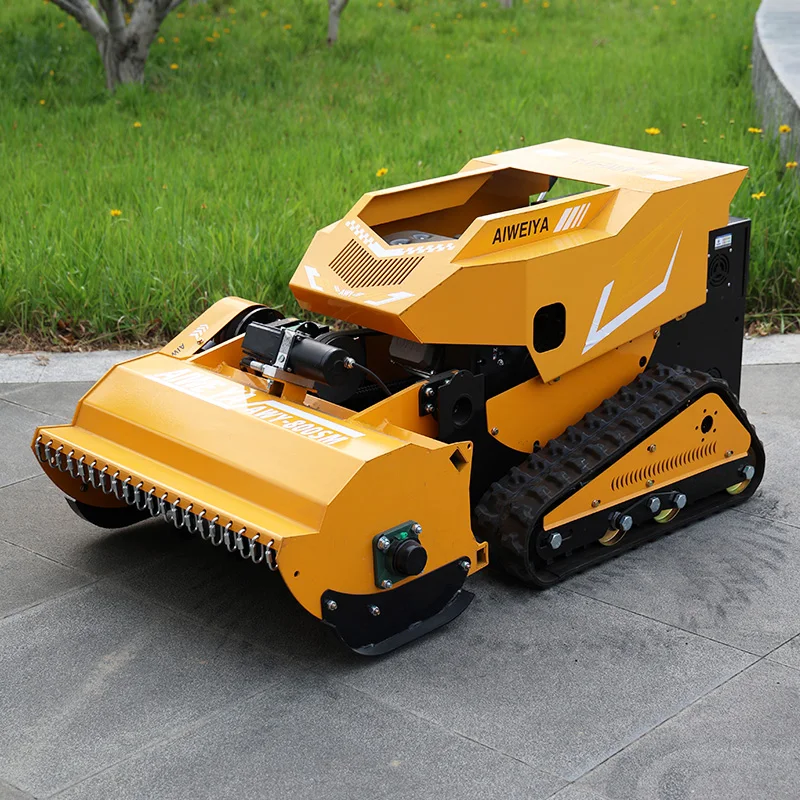 

Customized four stroke low emission fully functional tracked remote control lawn mower CE EPA slope lawn mower