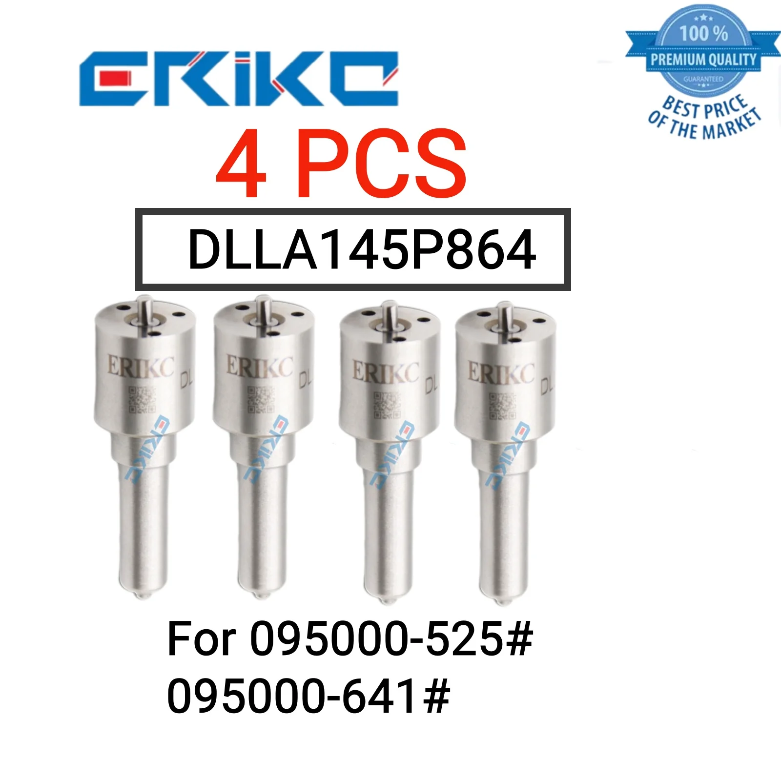 

4 PCS DLLA145P864 Fuel Injector Nozzle 093400-8640 093400-1024 DLLA 145 P 864 Common Rail Nozzle for 095000-641#