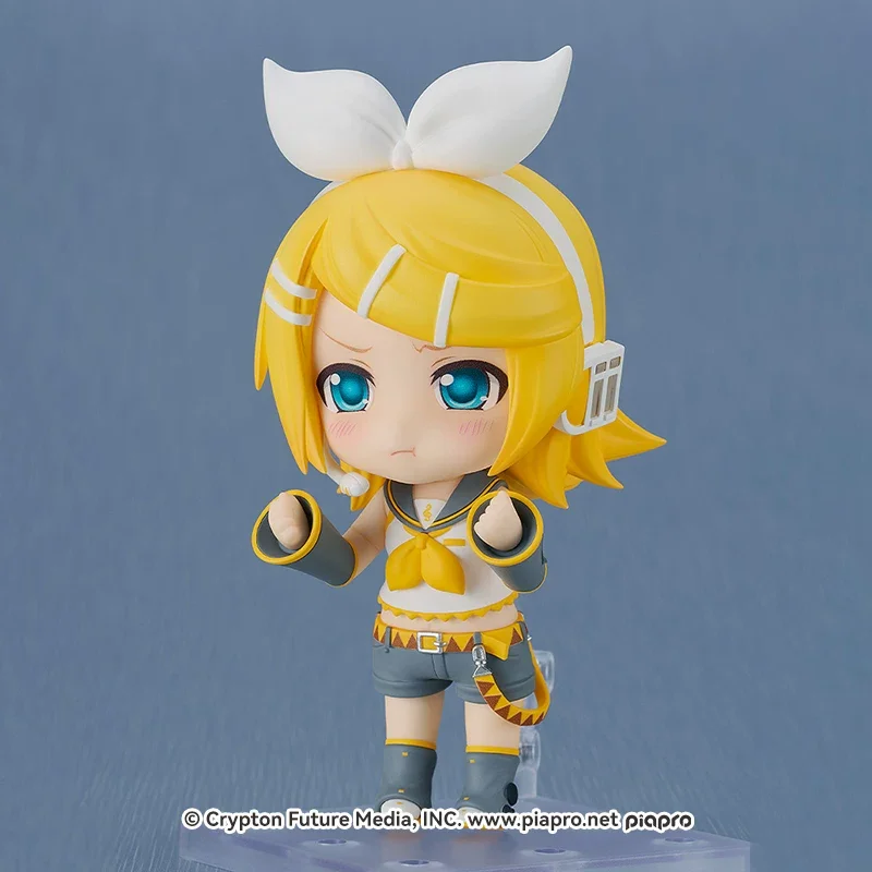 Cute Q Version Kagamine Rin Nendoroid 2840 Action Figure Model Toy Movable Joint Replaceable Face & Hand Anime Collectible Gift