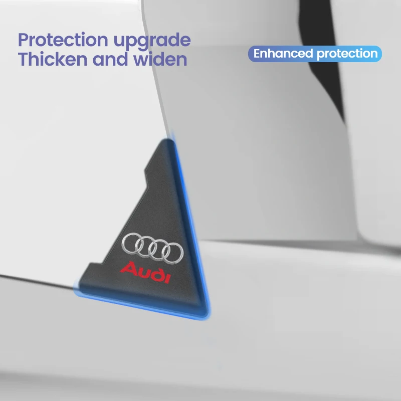 2Pcs Silicone Car Door Corner Cover Anti-Scratch Protection Stickers For Audi A4 A3 A5 A6 A1 A7 A8 Q2 Q3 Q5 Q7 Q8 RS S Line RS