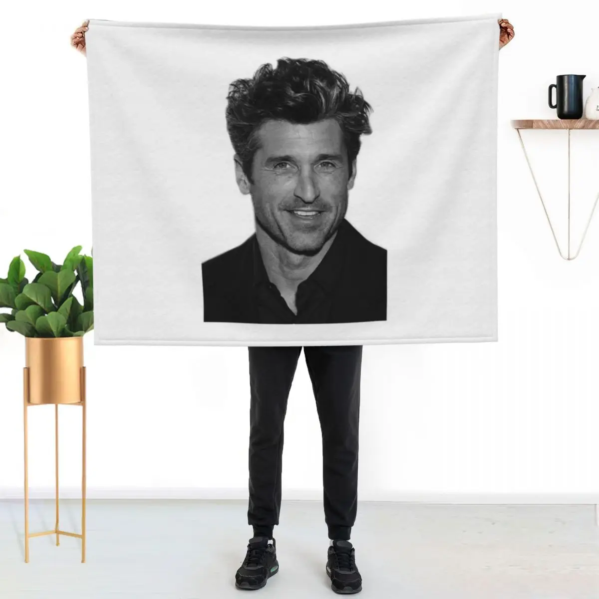 

Patrick Dempsey Throw Blanket Cozy Sofa Blanket for TV Watching Napping