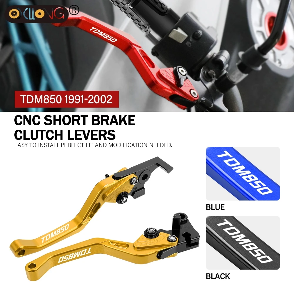 CNC Motorcycle Short Brake Clutch Levers Accessories For YAMAHA TDM850 1991 1992 1993 1994 1995 1996 1997 1998 1999 2000 -2002