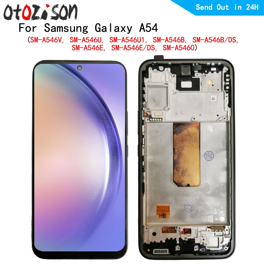 

6,4 дюймовый AMOLED-экран для Samsung Galaxy A54 SM-A546B SM-A546 SM-A5460, ЖК-дисплей, сенсорная панель, дигитайзер с рамкой в сборе