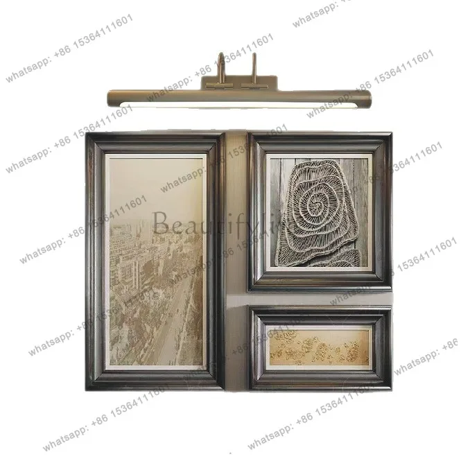 Wabi-sabi style retro hanging painting combination decoration wall hanging entrance background wall medieval