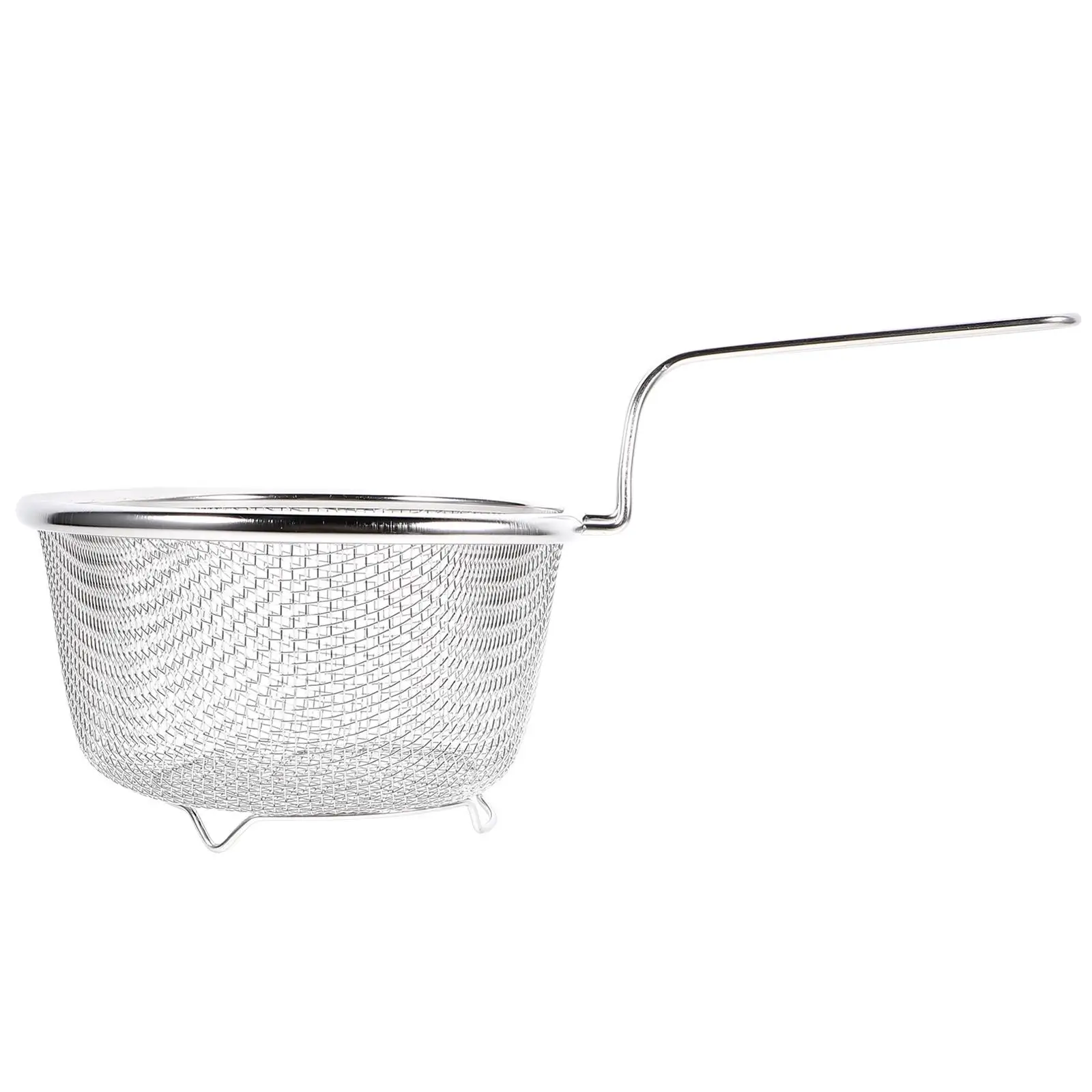 

Stainless Steel Fry Basket Hot Pot Colander Drain 304 Reusable Kitchen Tool French Fries Basket Oil Filter Resistant